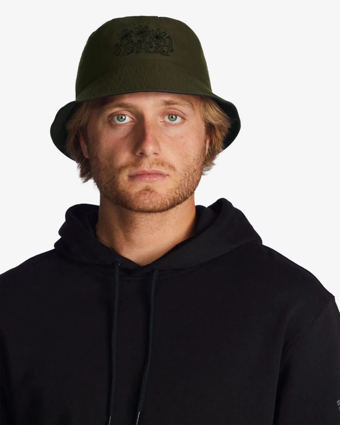 Keith Haring Jam Reversible Bucket Hat - Military Black