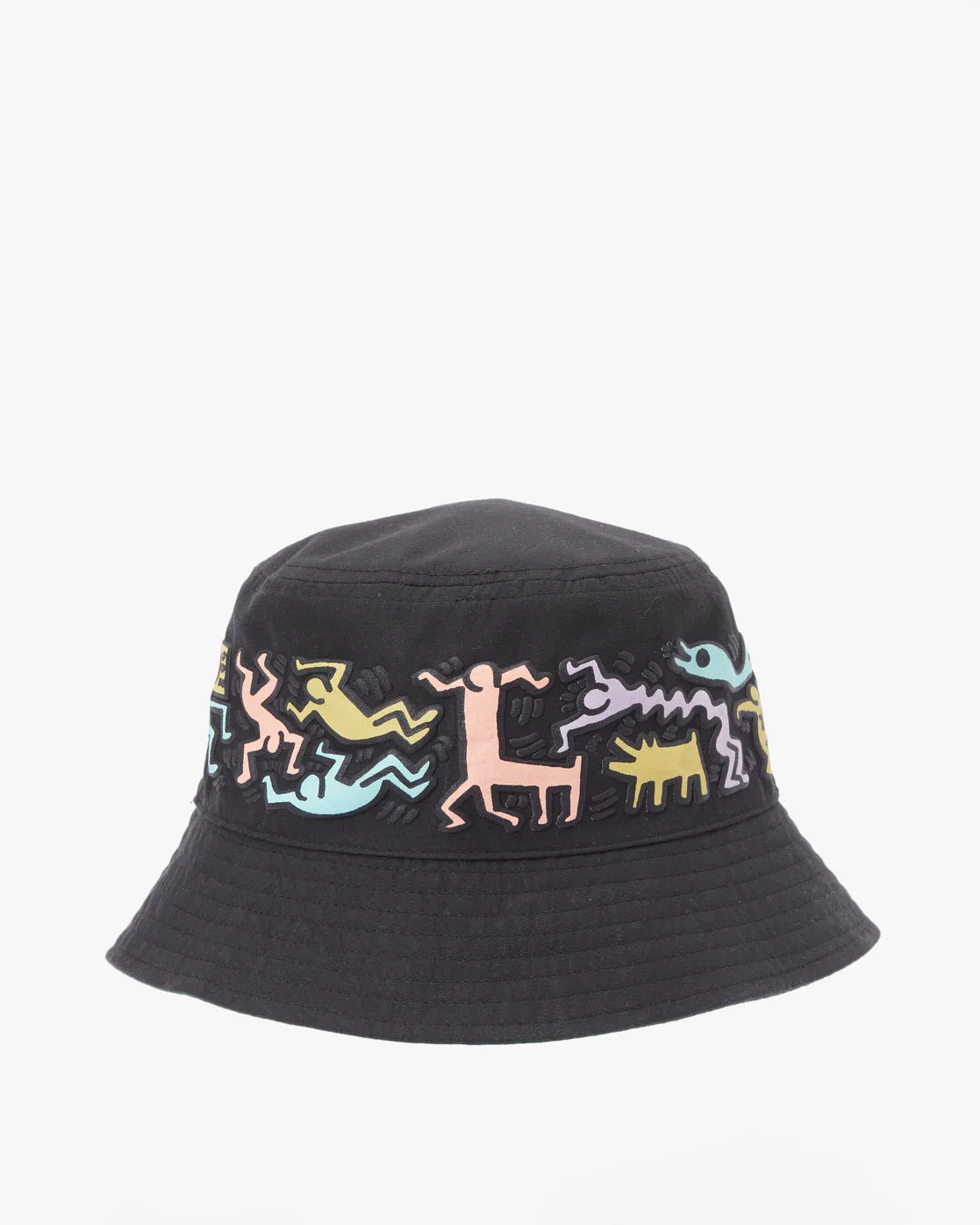 Keith Haring Jam Reversible Bucket Hat - Military Black