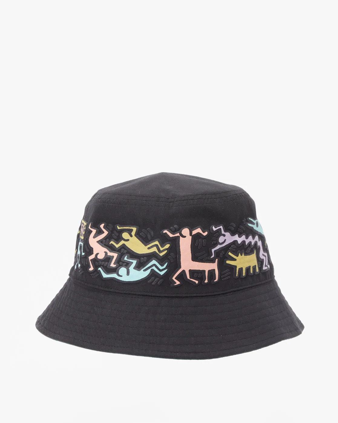 Keith Haring Jam Reversible Bucket Hat - Military Black