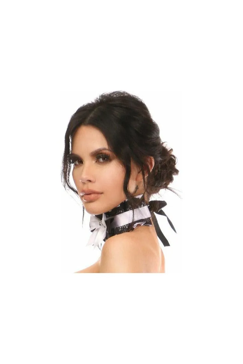 Kitten Collection White/Black Lace Choker