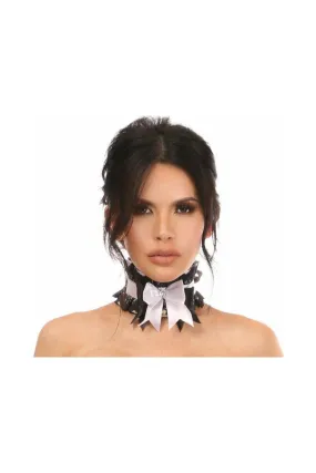 Kitten Collection White/Black Lace Choker