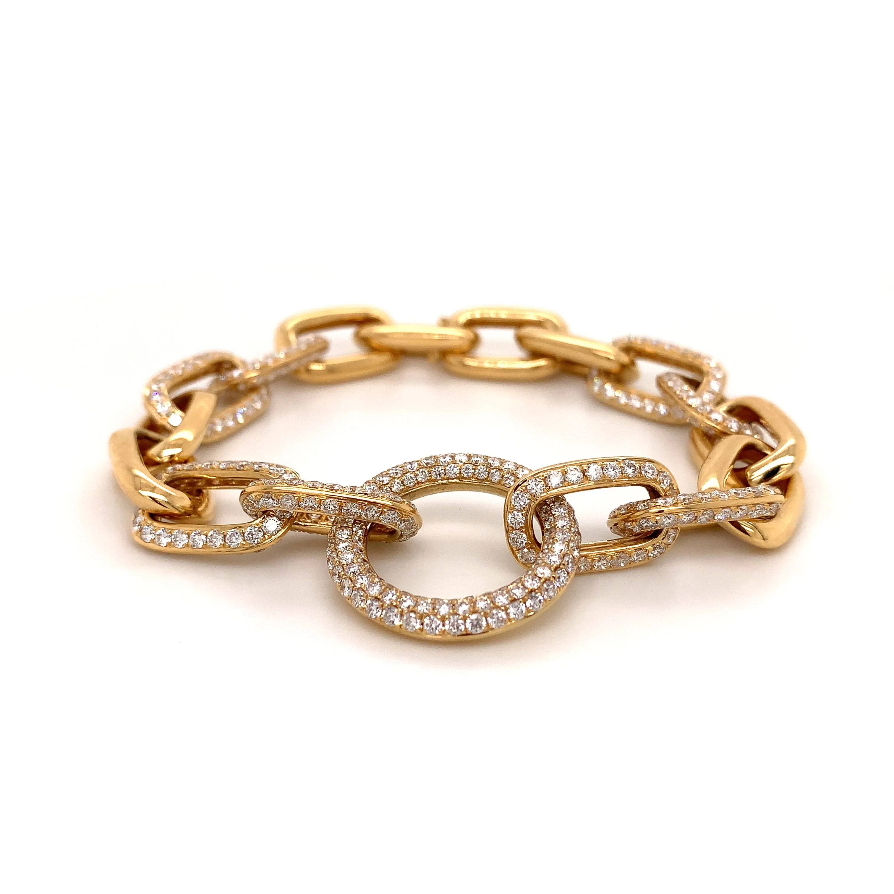 Ladies Diamond & Gold Pave Bracelet