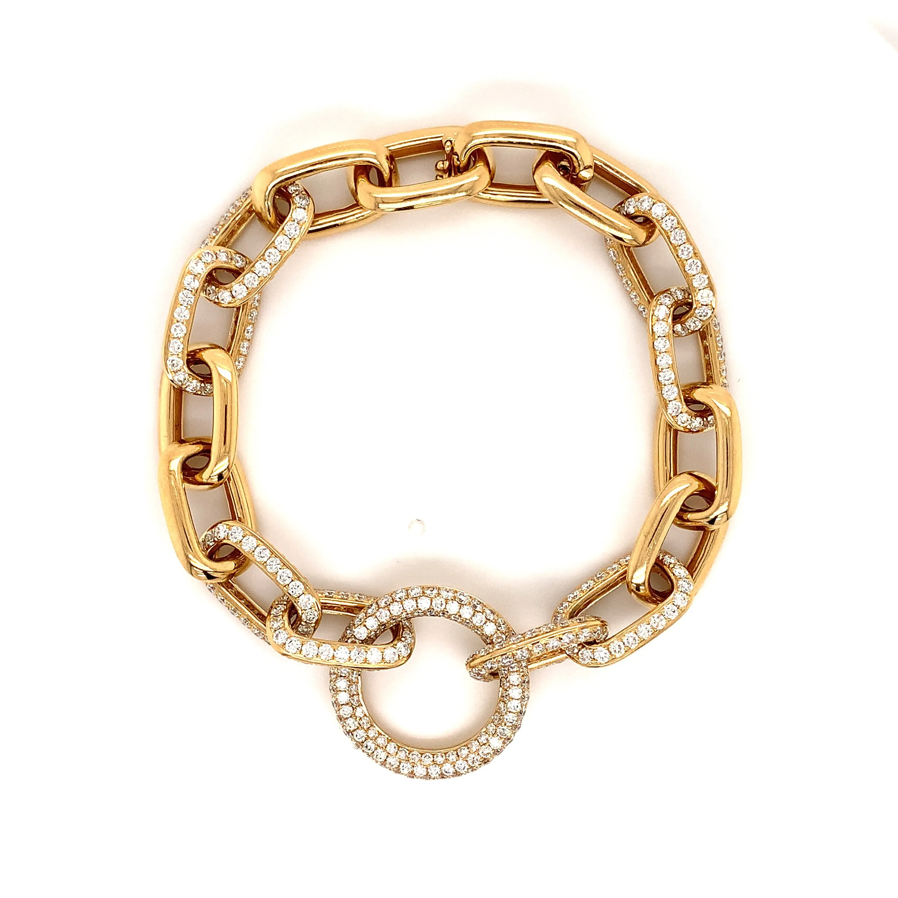 Ladies Diamond & Gold Pave Bracelet