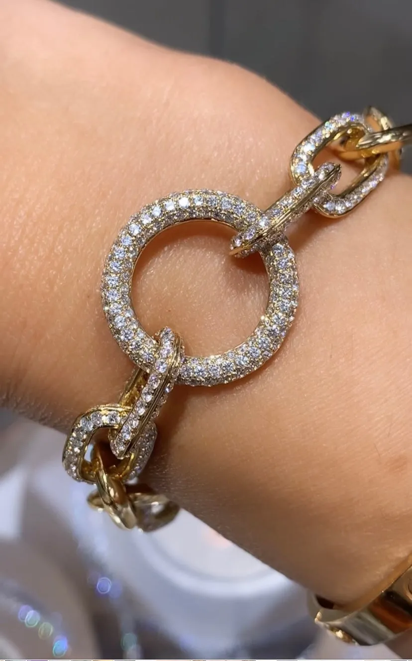 Ladies Diamond & Gold Pave Bracelet