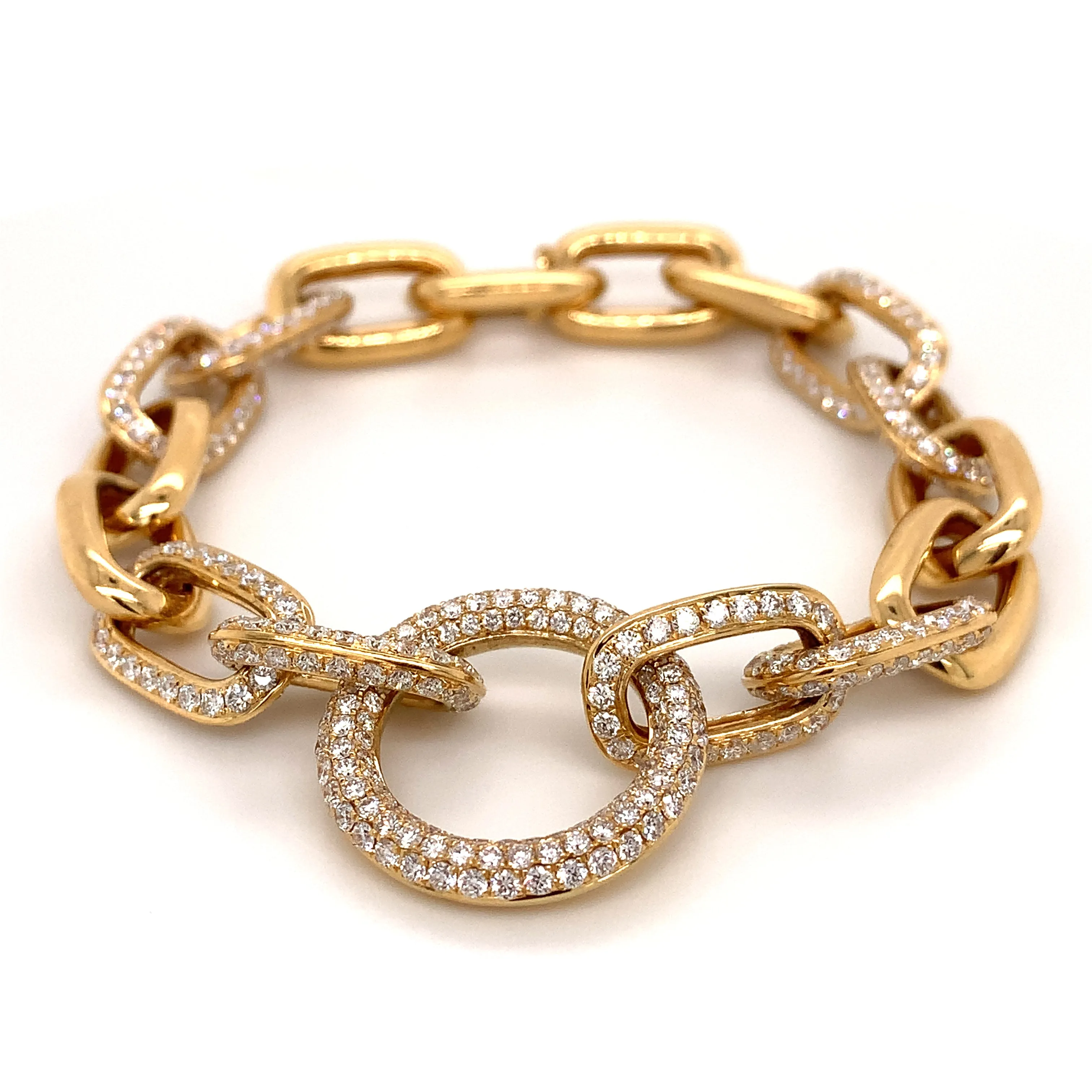 Ladies Diamond & Gold Pave Bracelet