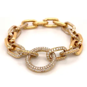 Ladies Diamond & Gold Pave Bracelet