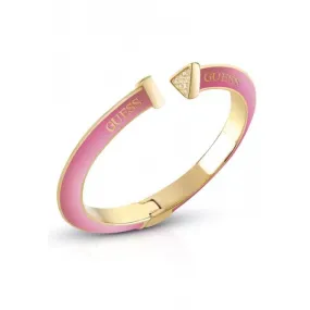 Ladies Gold Plated Pink tone Crystals Bangle UBB01481YGPKL