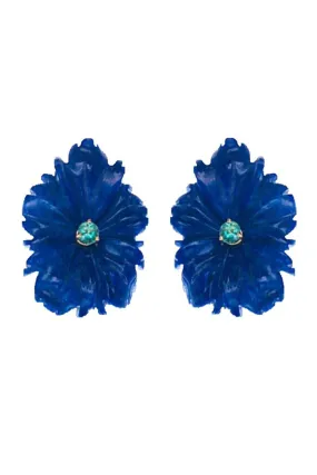 Lapis Emerald Mother Nature Earrings