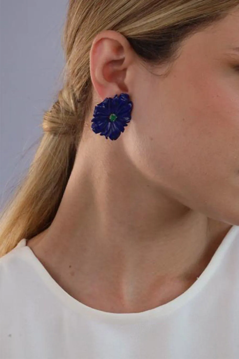 Lapis Emerald Mother Nature Earrings