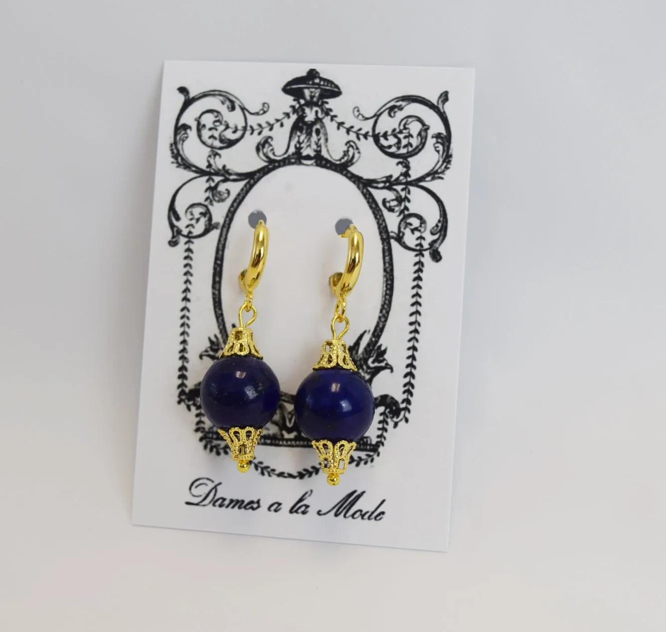 Lapis Lazuli Bead Earings