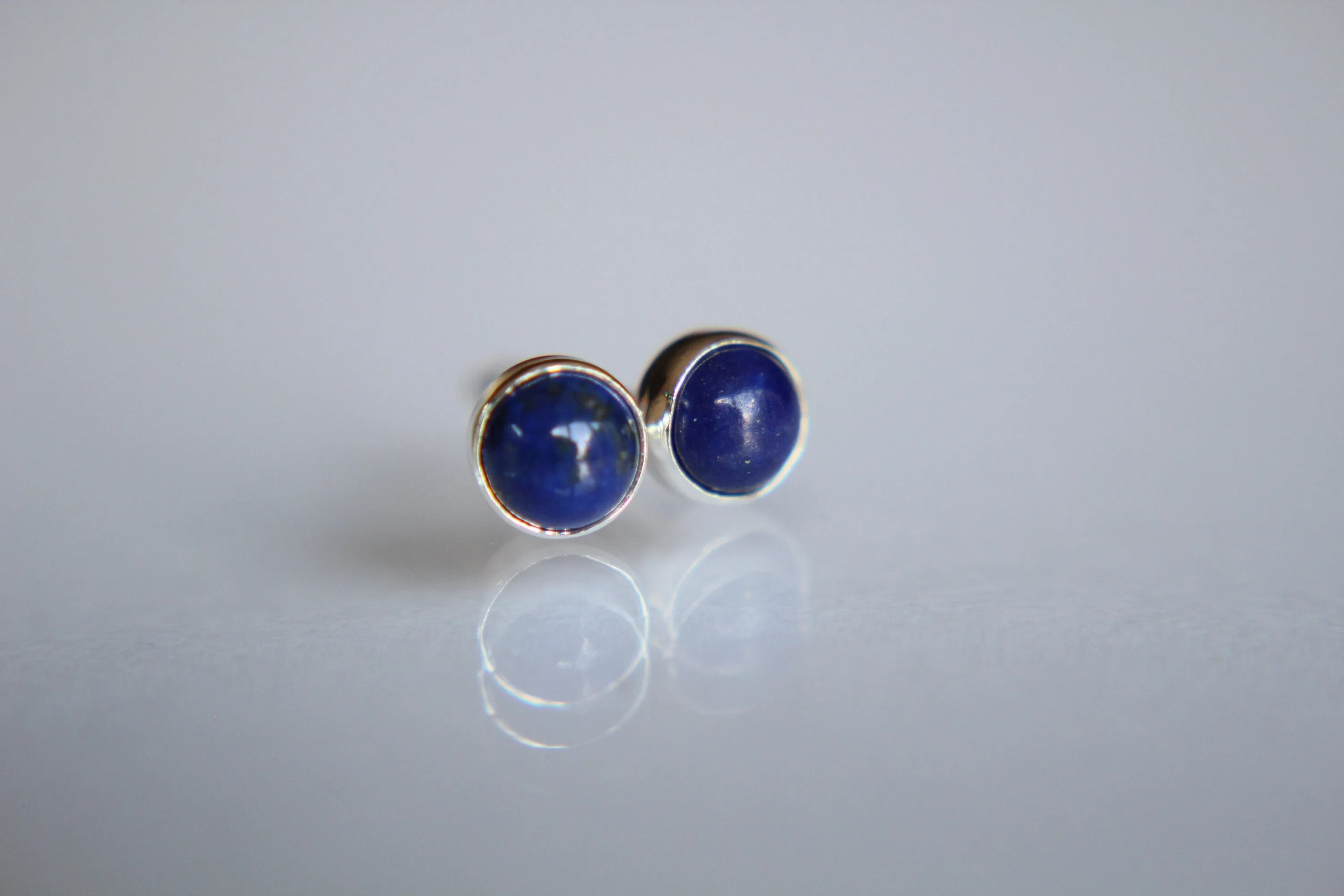 Lapis Lazuli Earrings, Gemstone Earrings, Sterling Earrings, Post Earrings, Lapis Lazuli Post Earrings, Small Earrings, Minimalist Earrings