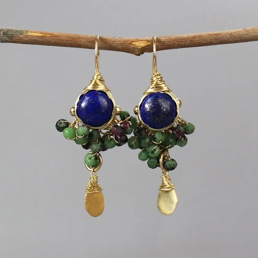 Lapis Lazuli Goddess Earrings