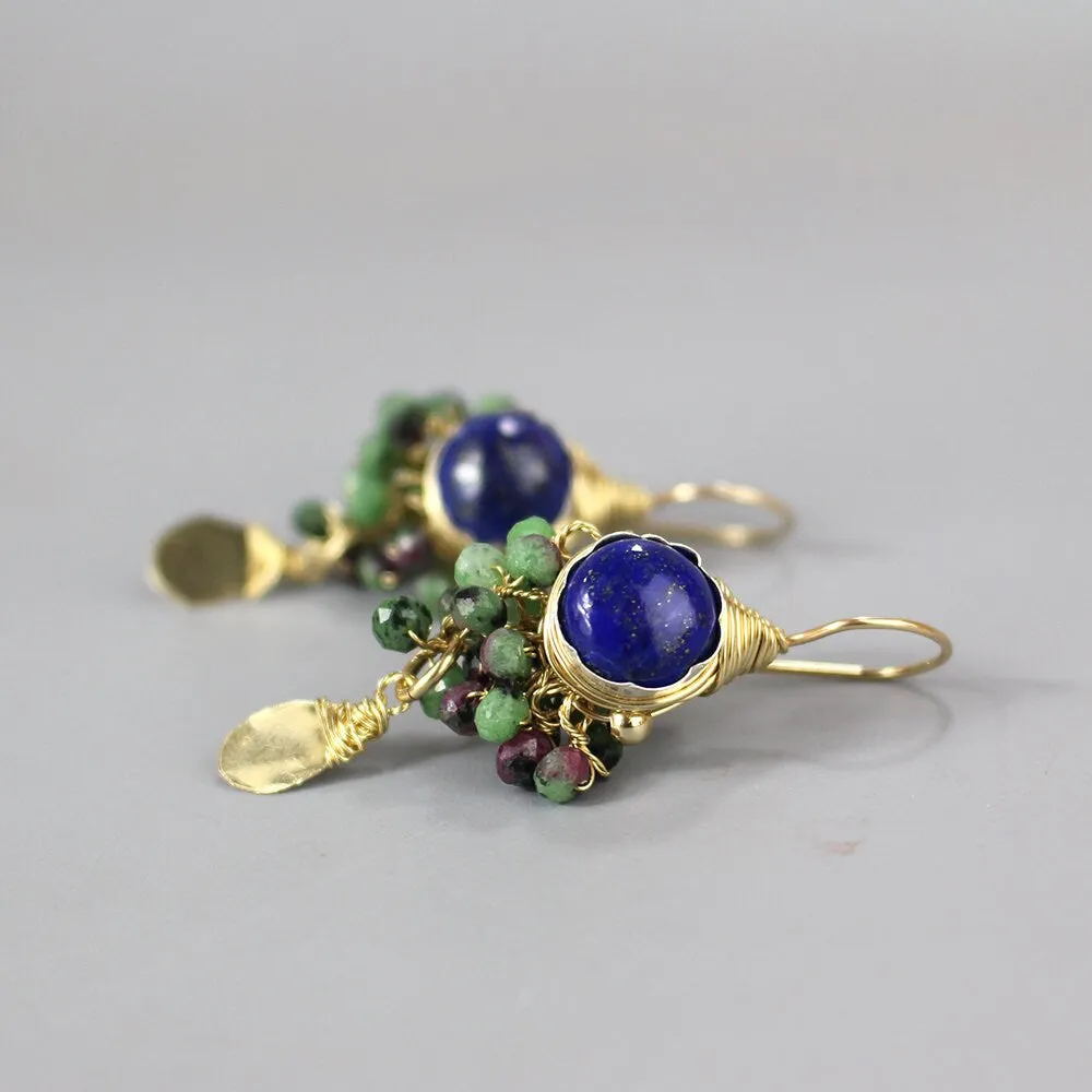 Lapis Lazuli Goddess Earrings