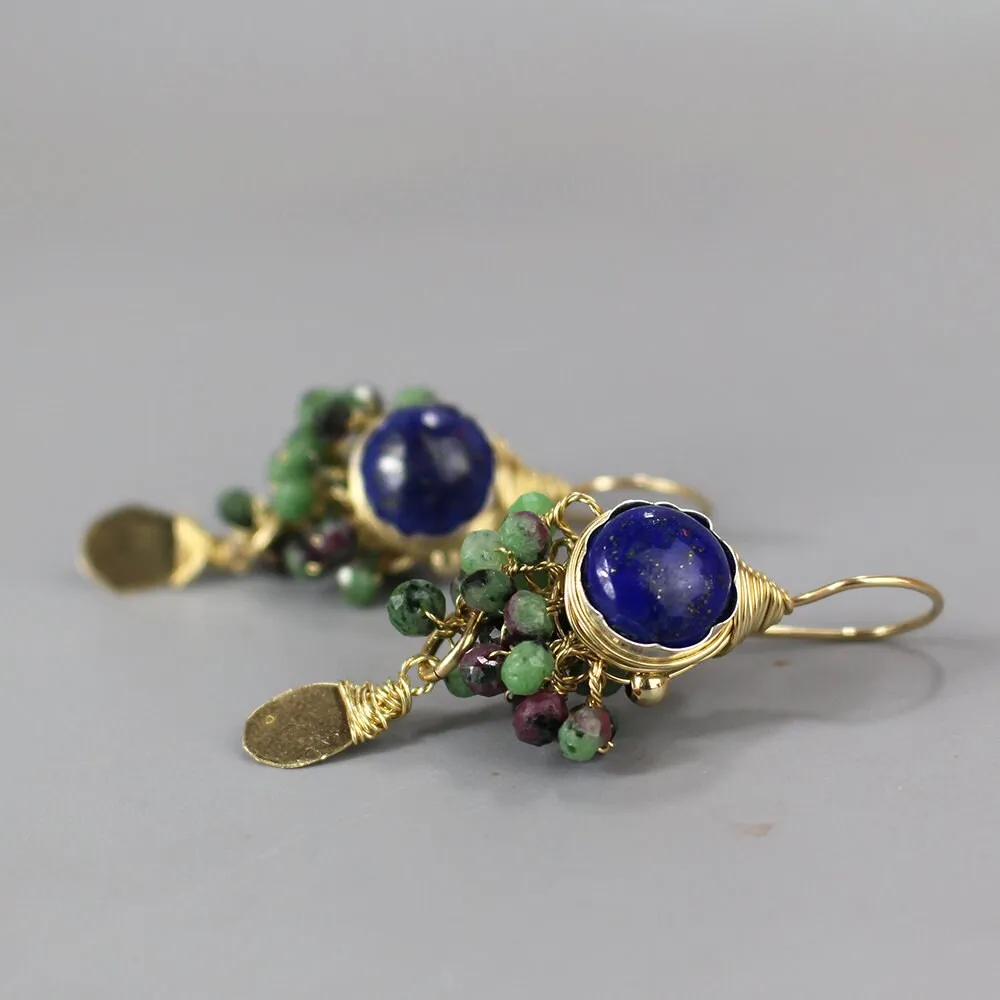 Lapis Lazuli Goddess Earrings