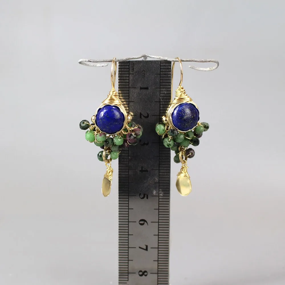 Lapis Lazuli Goddess Earrings