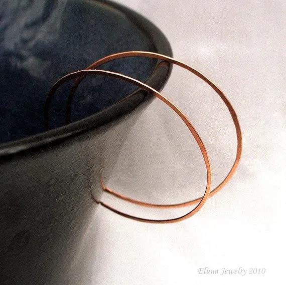 Large Copper Hoop Earrings