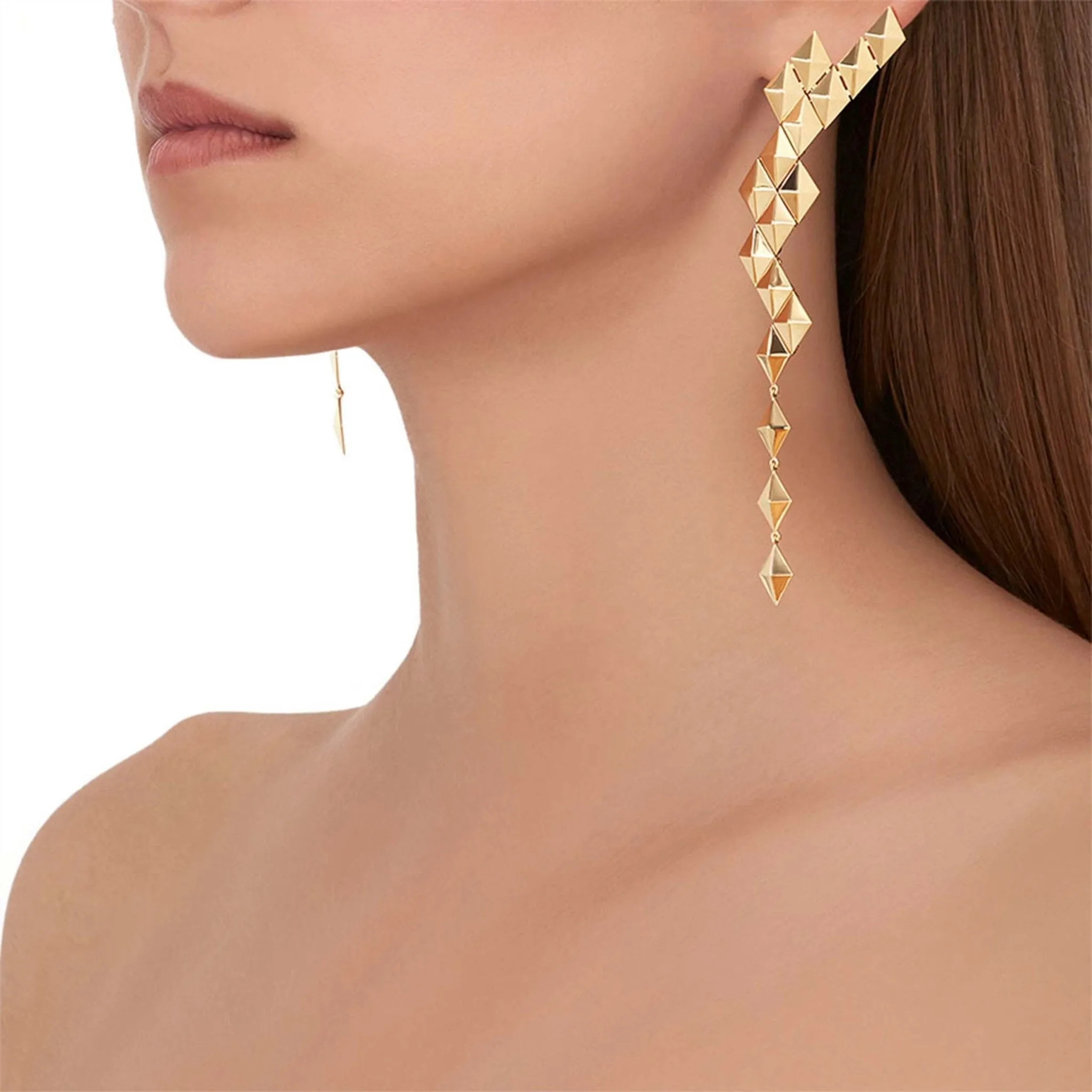 Large Rose Gold Python Earring Climbers