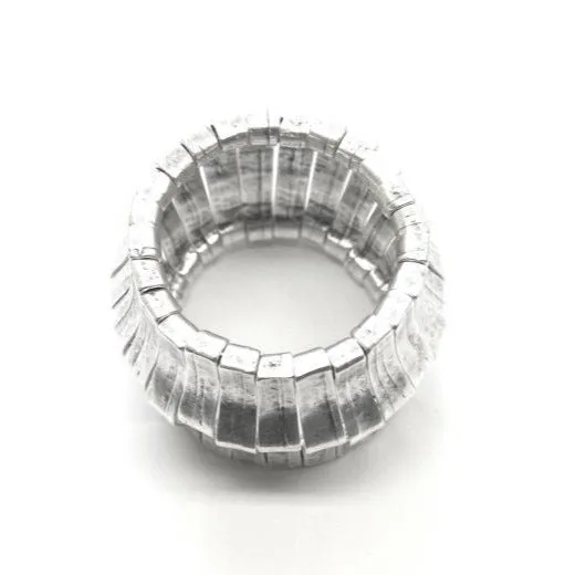 Layered Antique Silver Cuff Bracelet