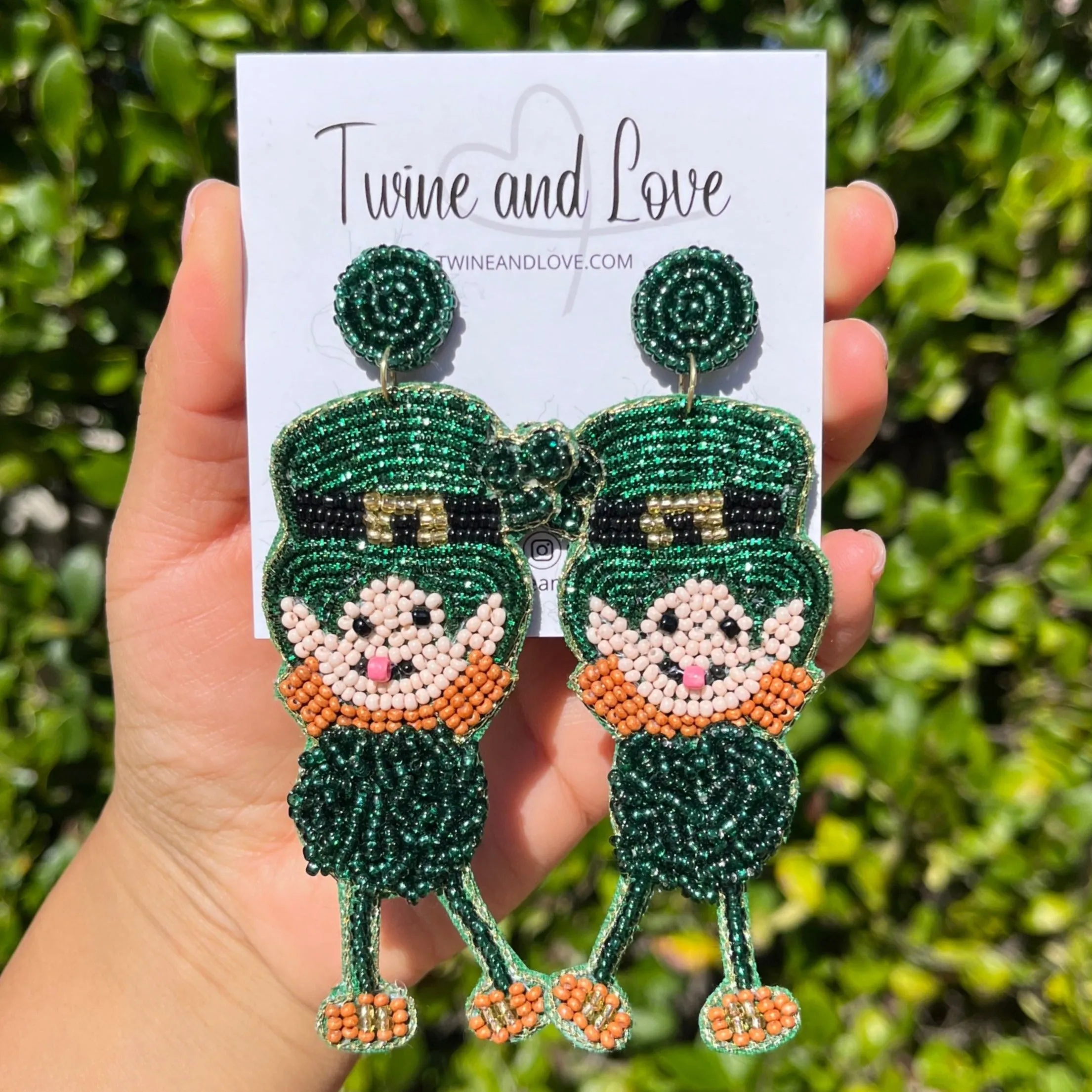 Leprechaun Beaded Earrings