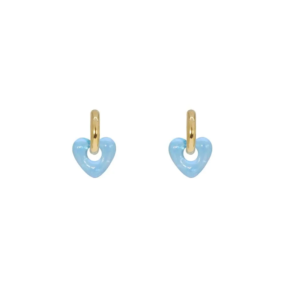 Les Cleias Mini-Oberyn Resin Heart Earrings