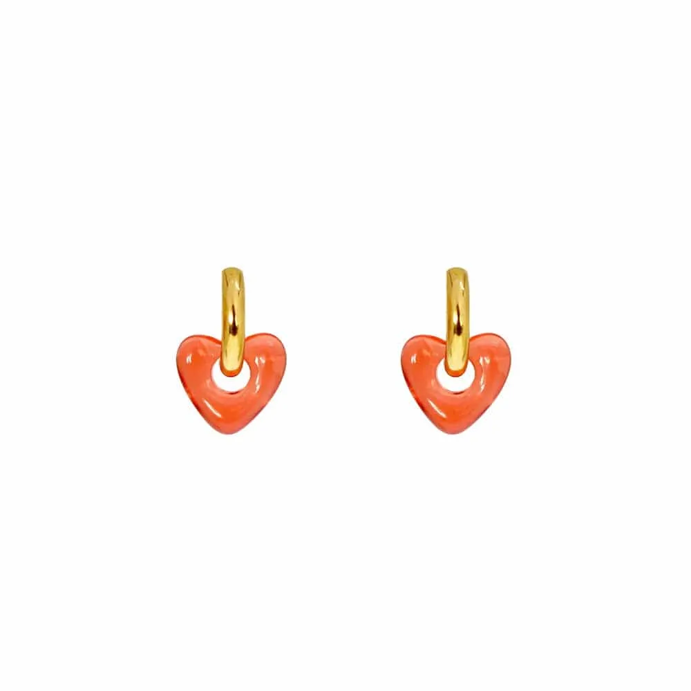 Les Cleias Mini-Oberyn Resin Heart Earrings