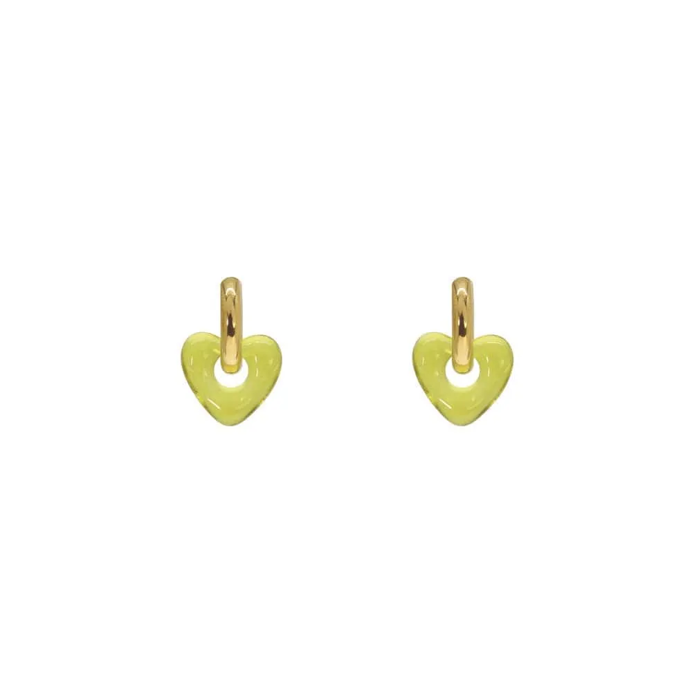 Les Cleias Mini-Oberyn Resin Heart Earrings