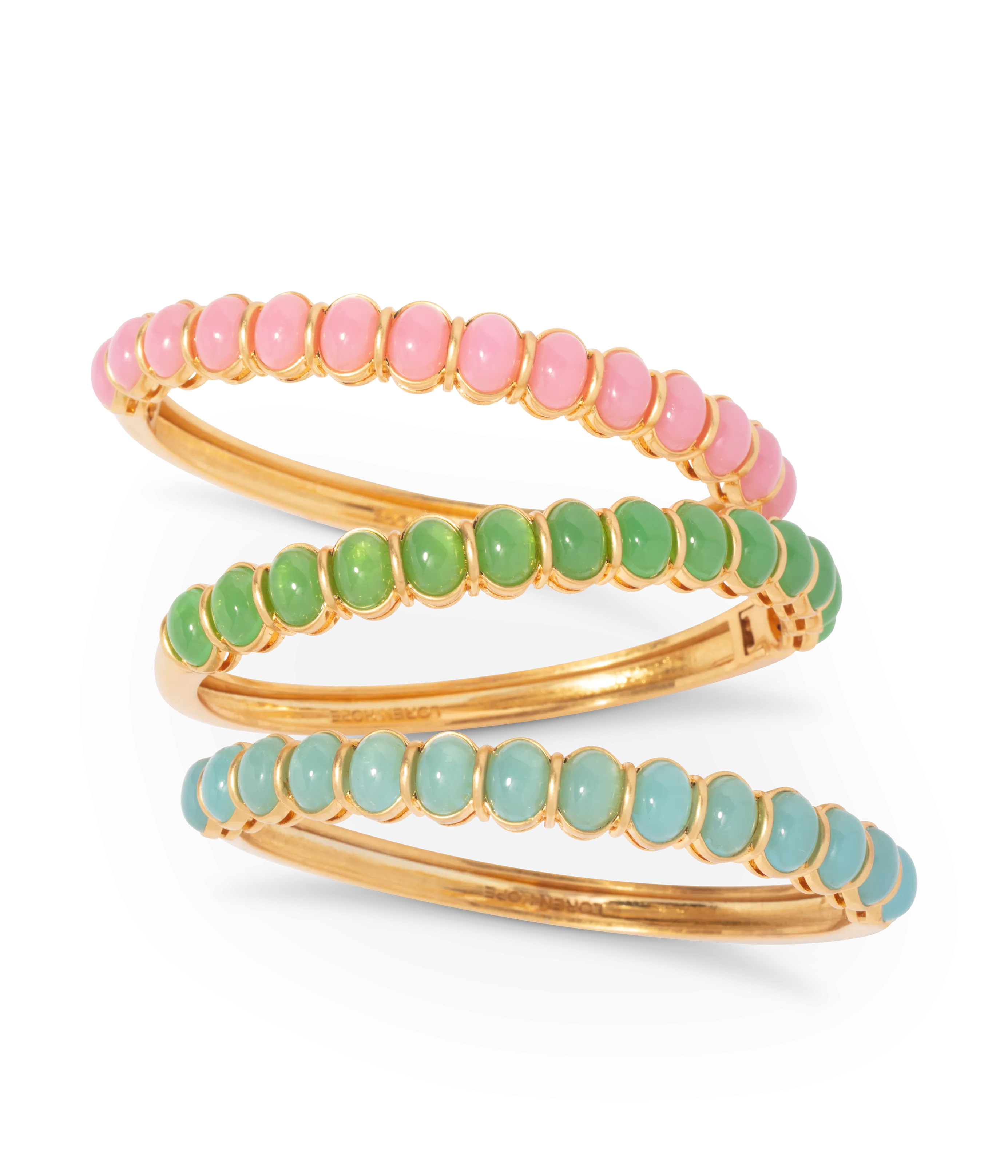 Lillian Bangle Bracelet in Aqua