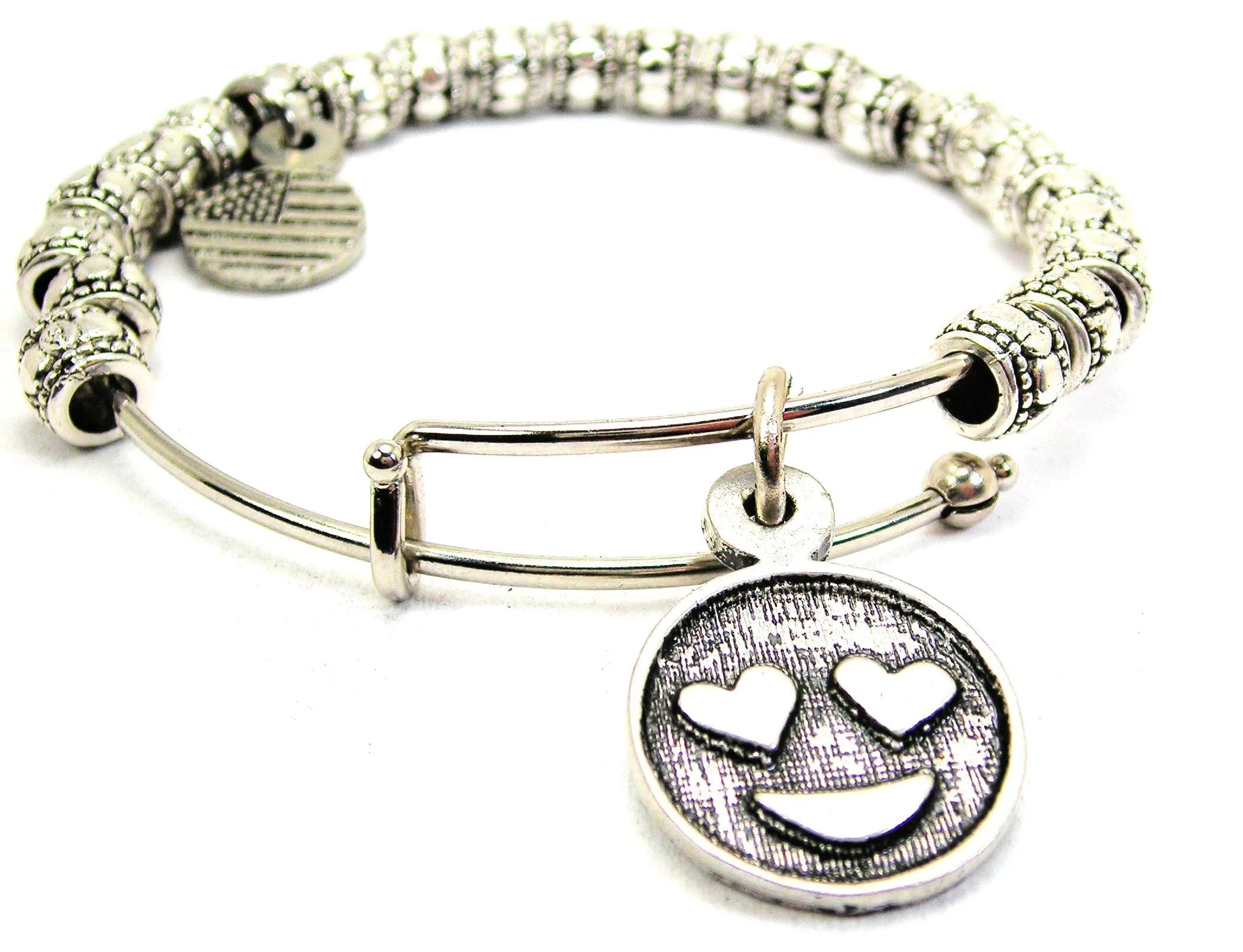 Love Emoji Metal Beaded Bracelet