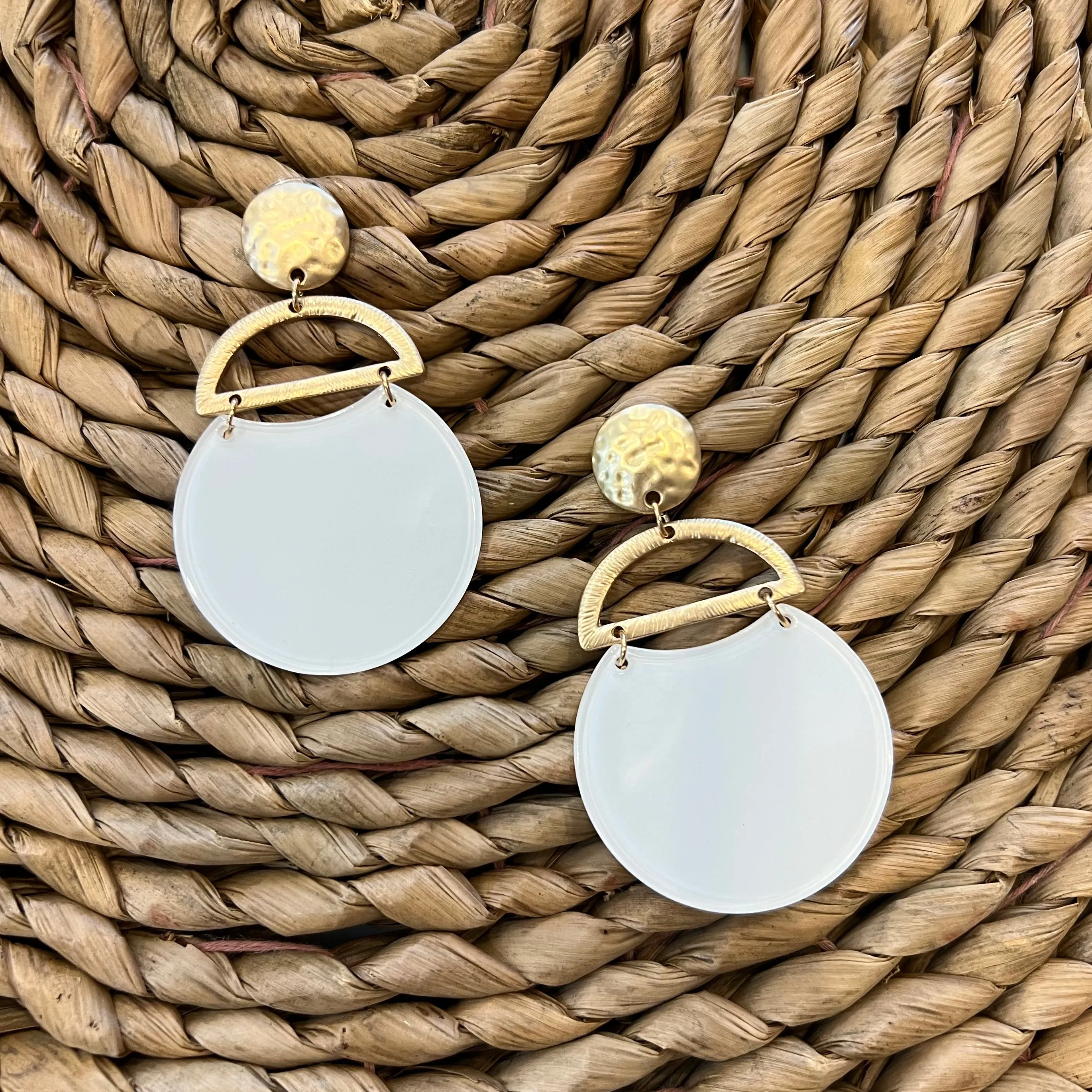 Lucky One Circle Pendant Earrings