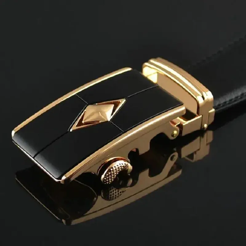 Luxury Men's Belt High Quality Genuine Leather Belts Male Metal Automatic Buckle Belts Famous Fashion Business Men's Waist Band