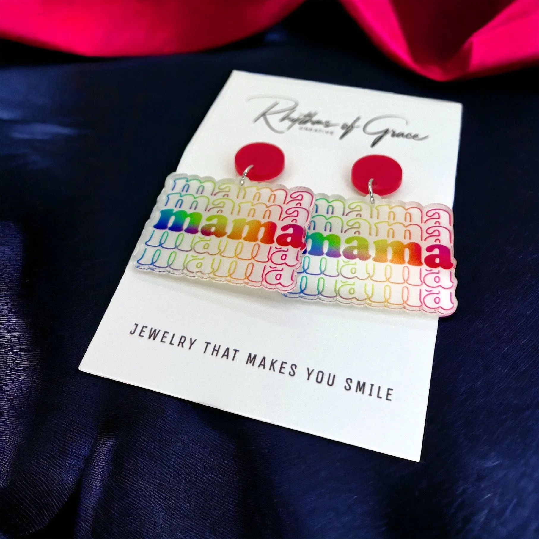 MAMA Earrings - Handmade Earrings, Baby Shower, New Mom, Mother’s Day, Mom Earrings, Momma Earrings, Pregnancy Announcement, Gender Reveal