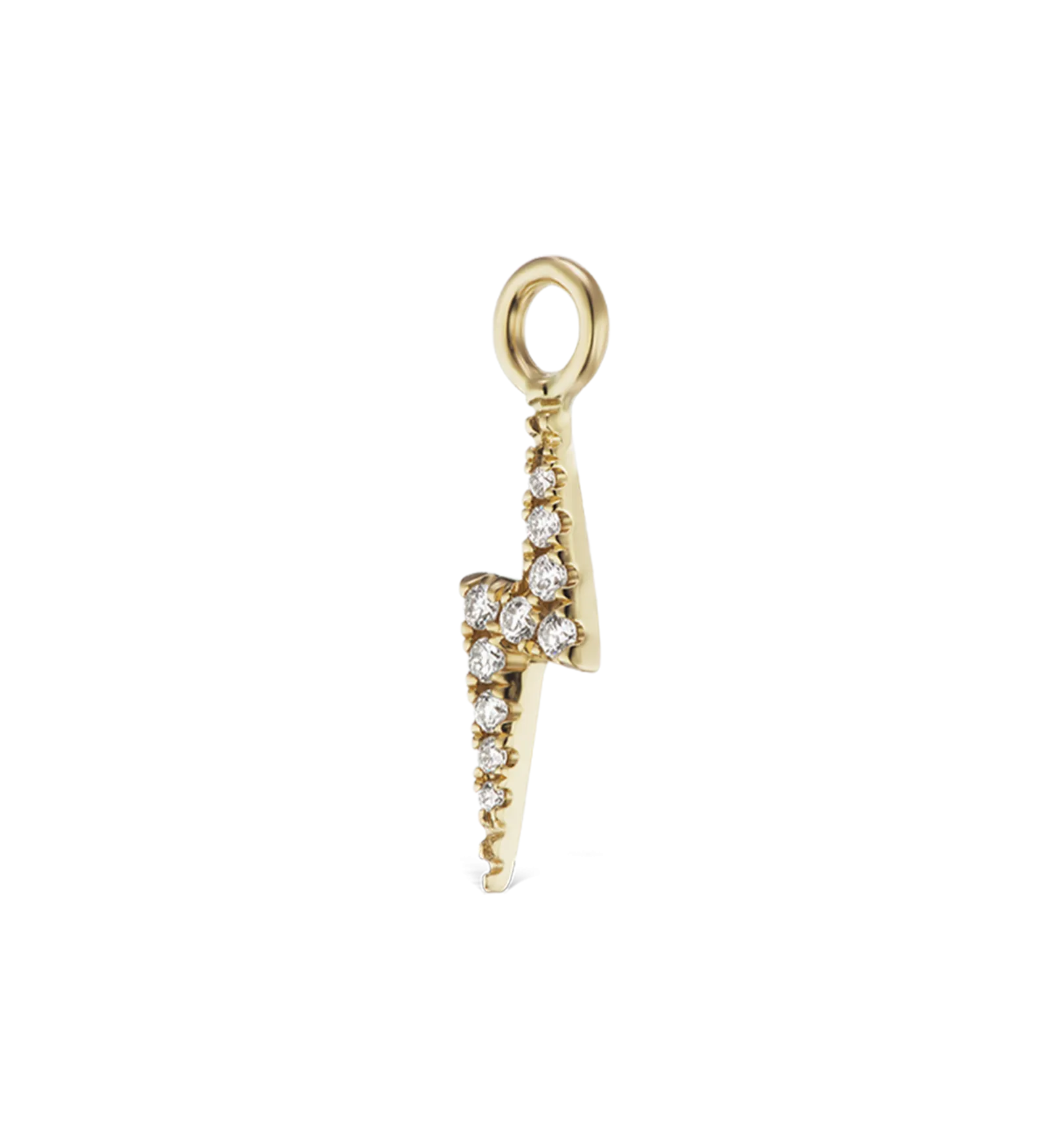 Maria Tash Diamond Lightning Bolt Charm 18K