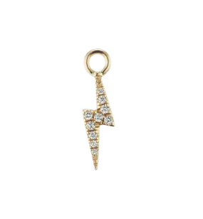 Maria Tash Diamond Lightning Bolt Charm 18K