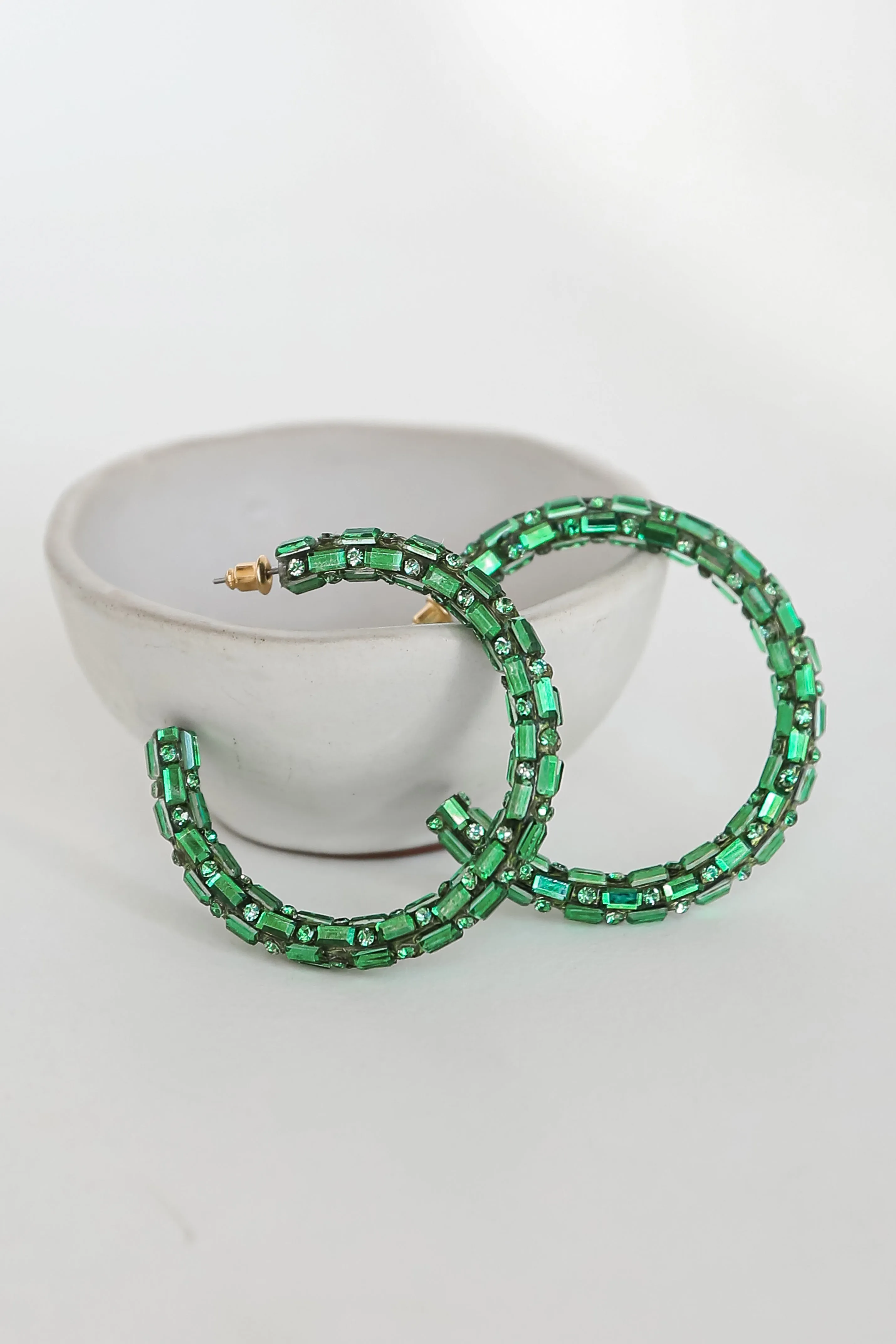 Marie Gemstone Hoop Earrings