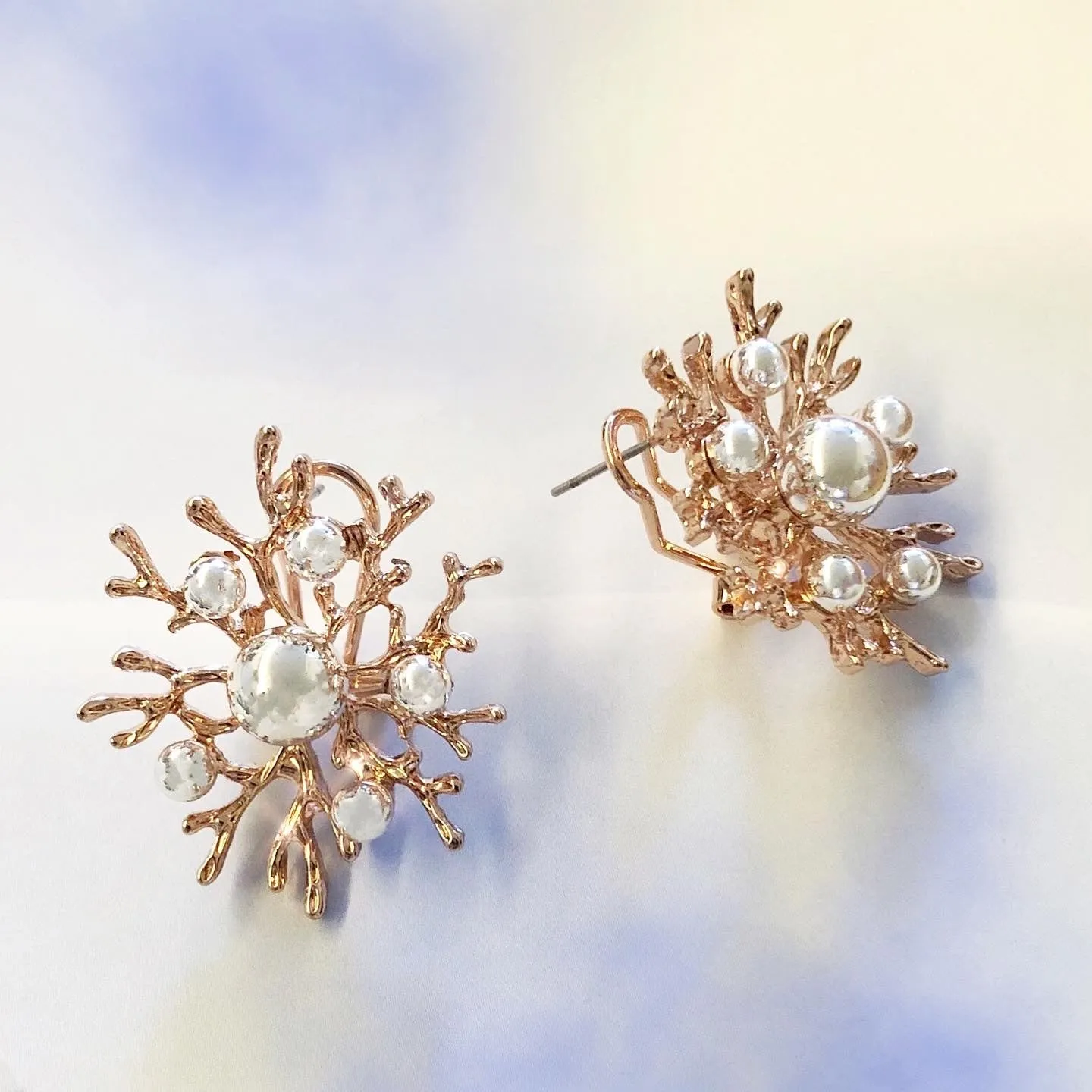 Mediterranean Coral Earrings