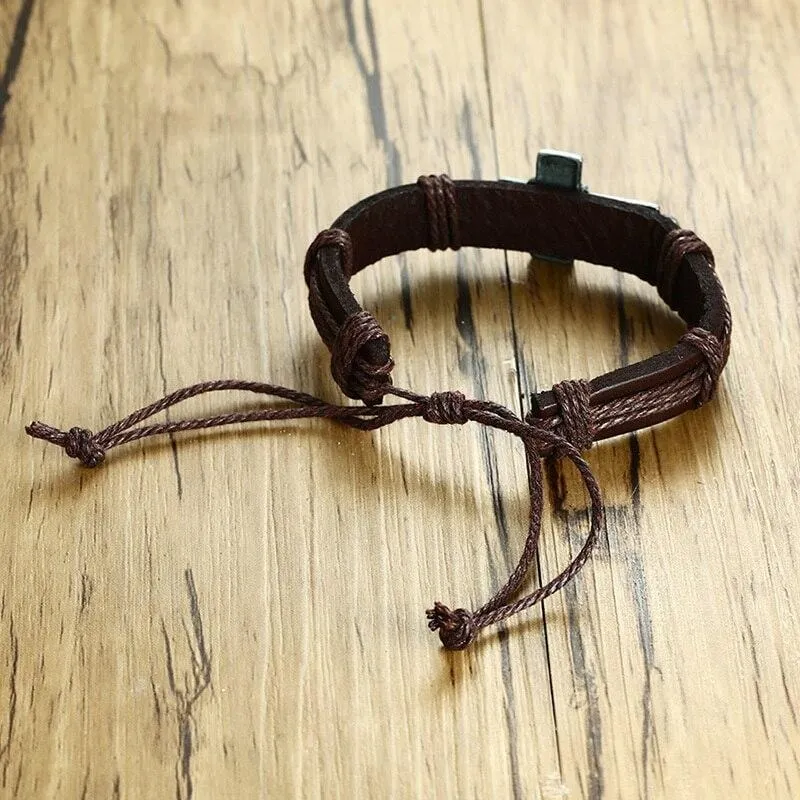 Men's Cross Bracelet <br> Retro