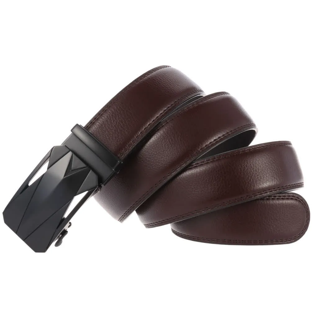 Men's Formal Daily Outdoor Automatic Buckle Leather Belt