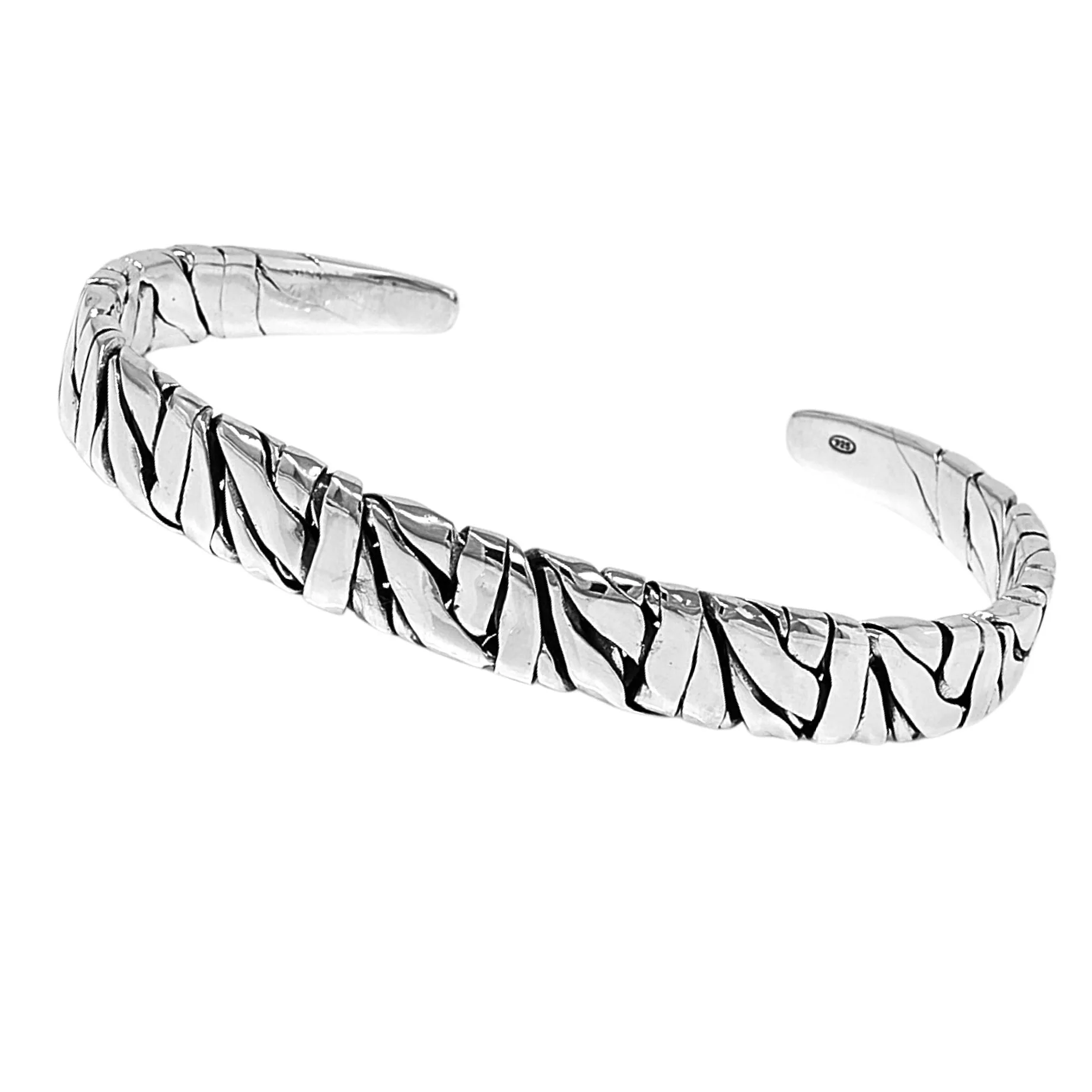 Men's Silver Cuff Bangle | Iconic 925 Sterling Silver Cuff Bracelet For Men