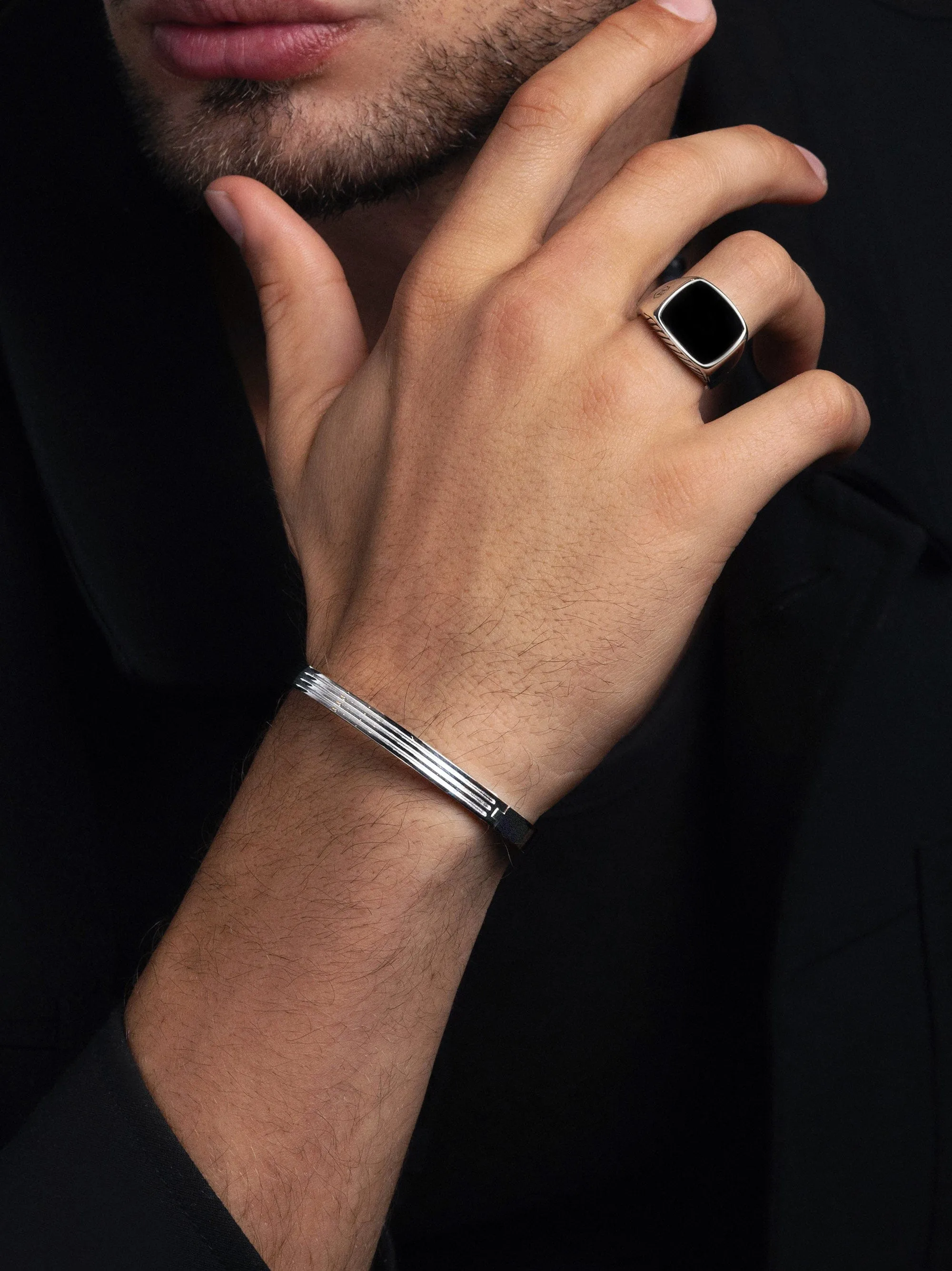 Men's Silver Gentleman Bangle