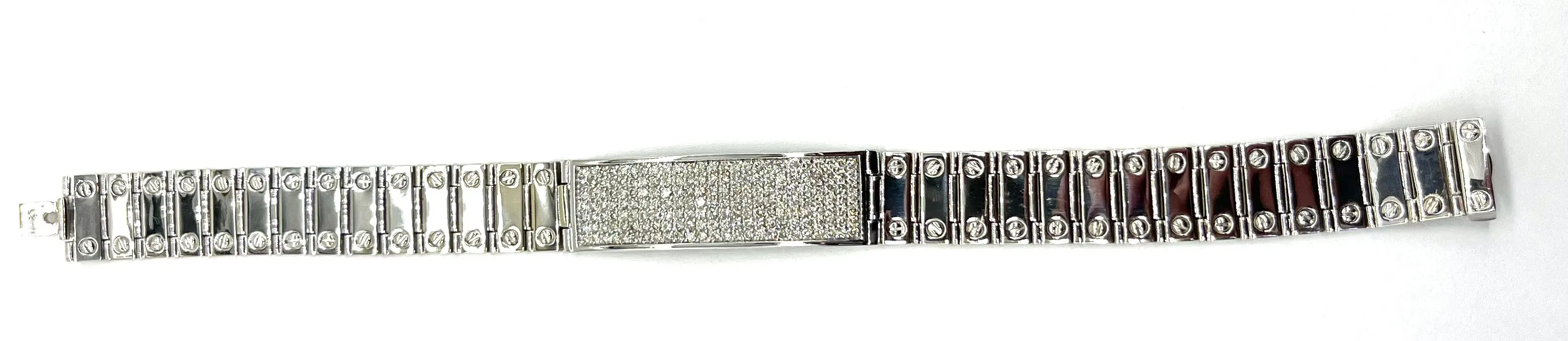 Men’s White Gold Diamond Bracelet