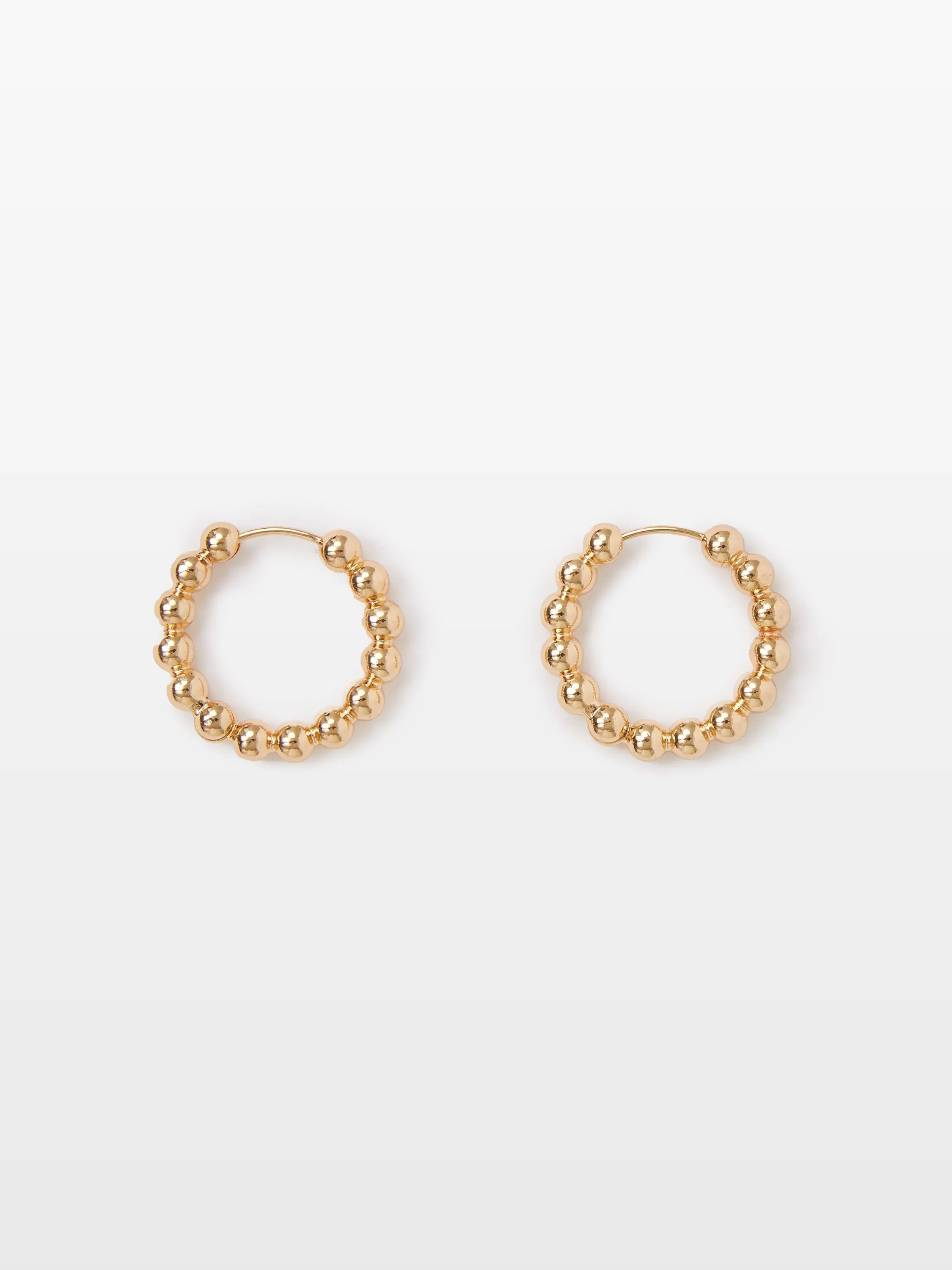 Metal Ball Hoop Earrings