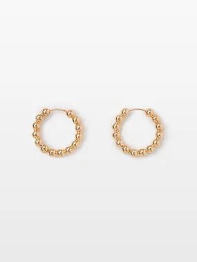 Metal Ball Hoop Earrings