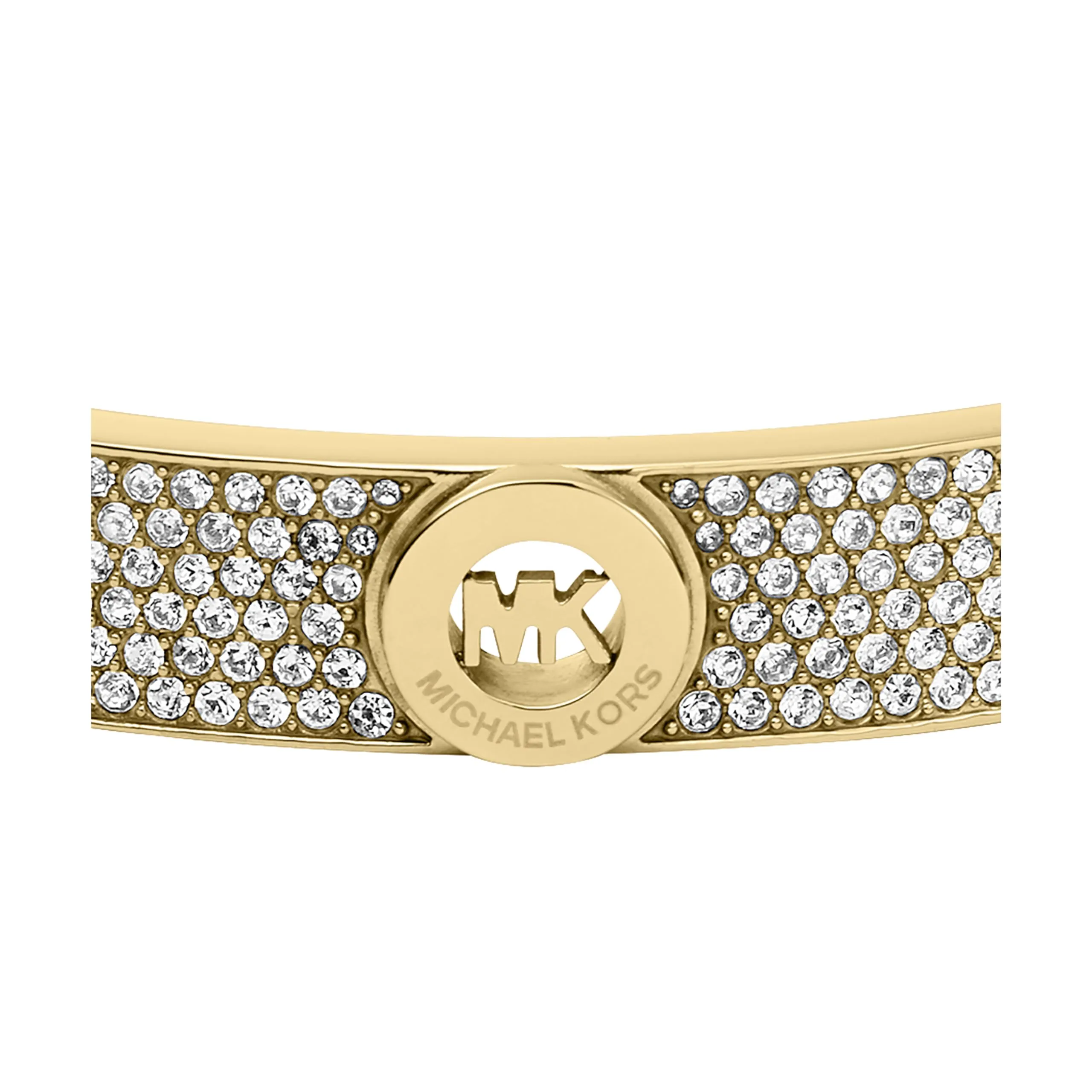 Michael Kors Gold-Tone Pavé Fulton Hinge Bracelet