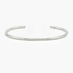 Mini Tube Bright Silver Bangle