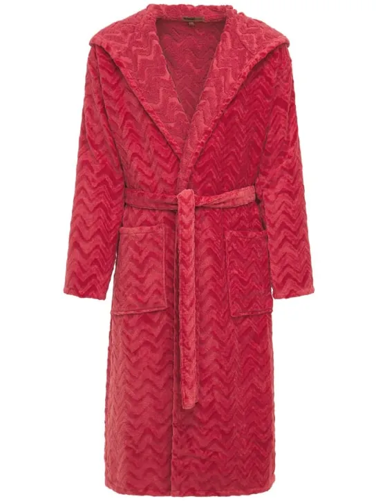 Missoni Home   Rex hooded cotton bathrobe 