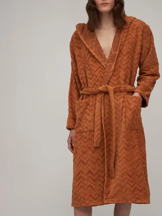 Missoni Home   Rex hooded cotton bathrobe 