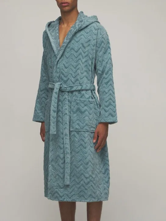 Missoni Home   Rex hooded cotton bathrobe 