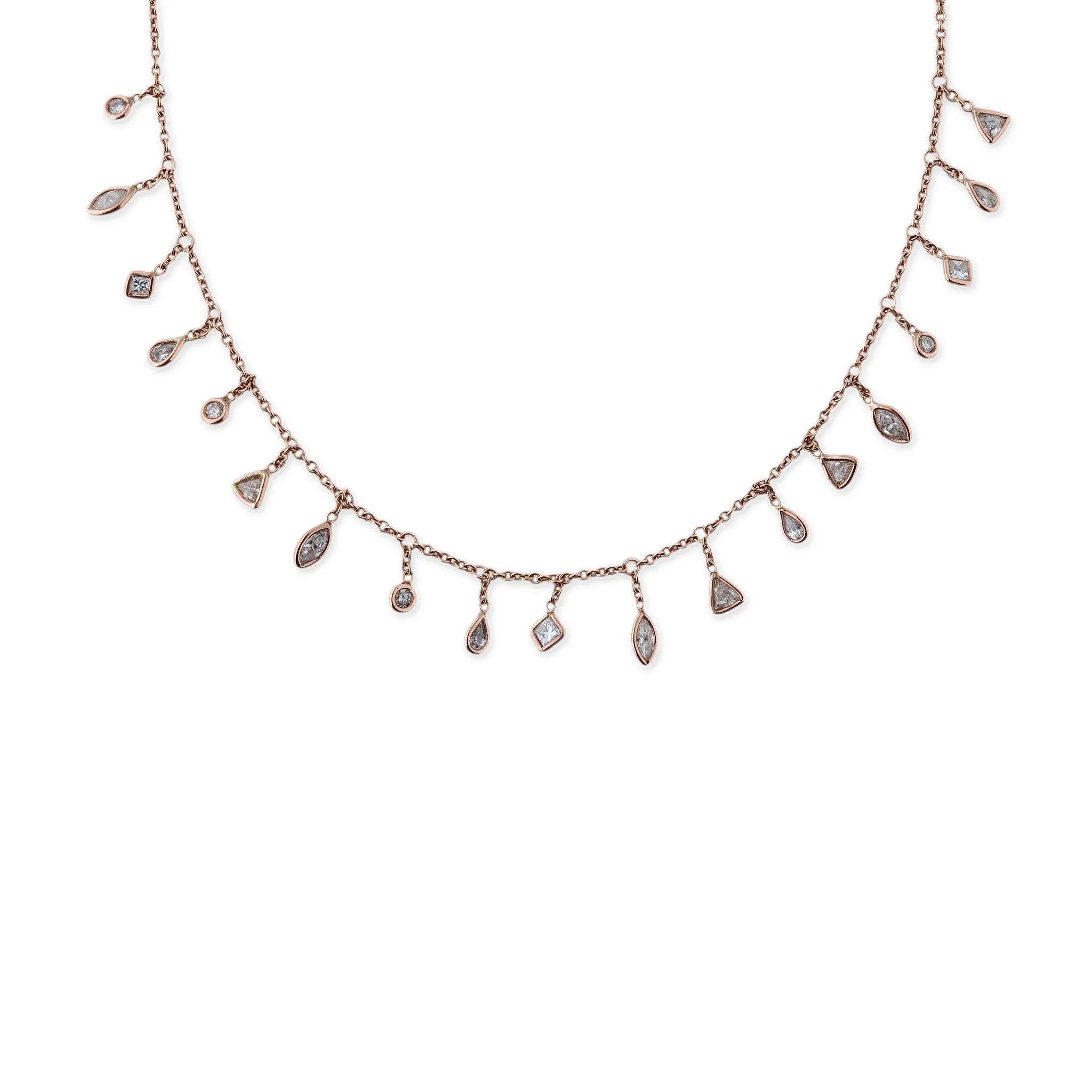 MULTI SHAPE SHAKER DIAMOND NECKLACE