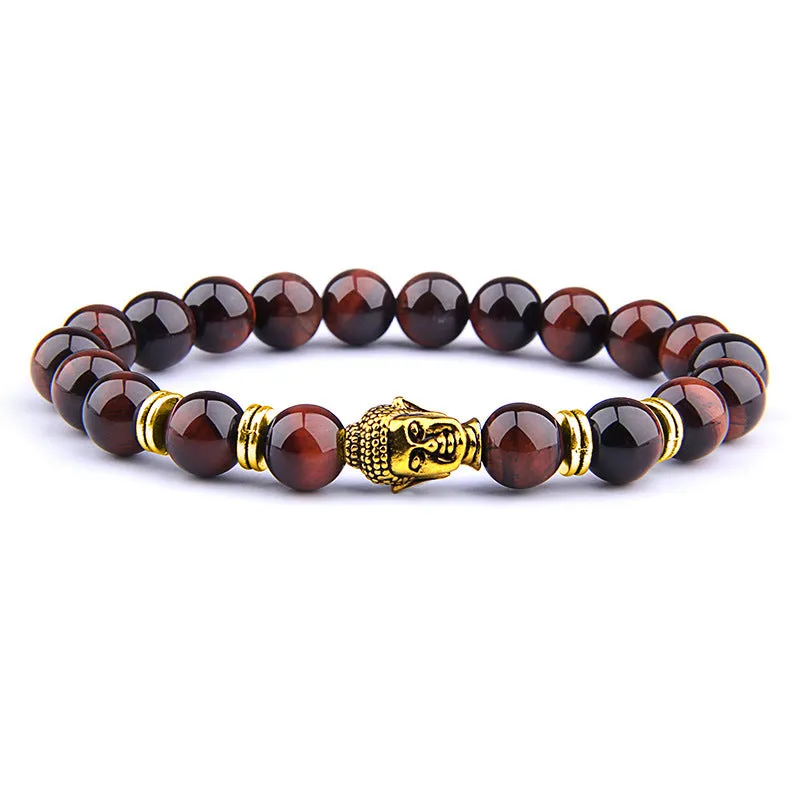 Natural Vintage  Red Tiger Eye Bracelet for Men