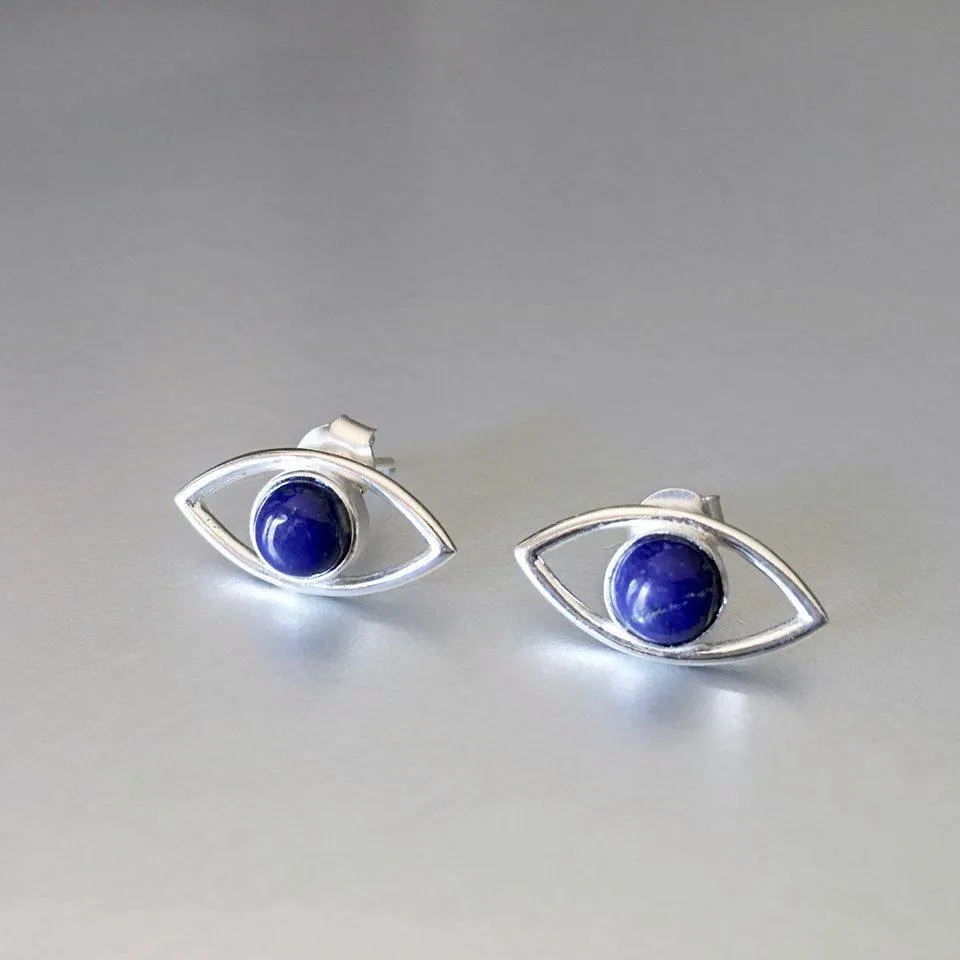 Nazar Studs With Lapis Lazuli